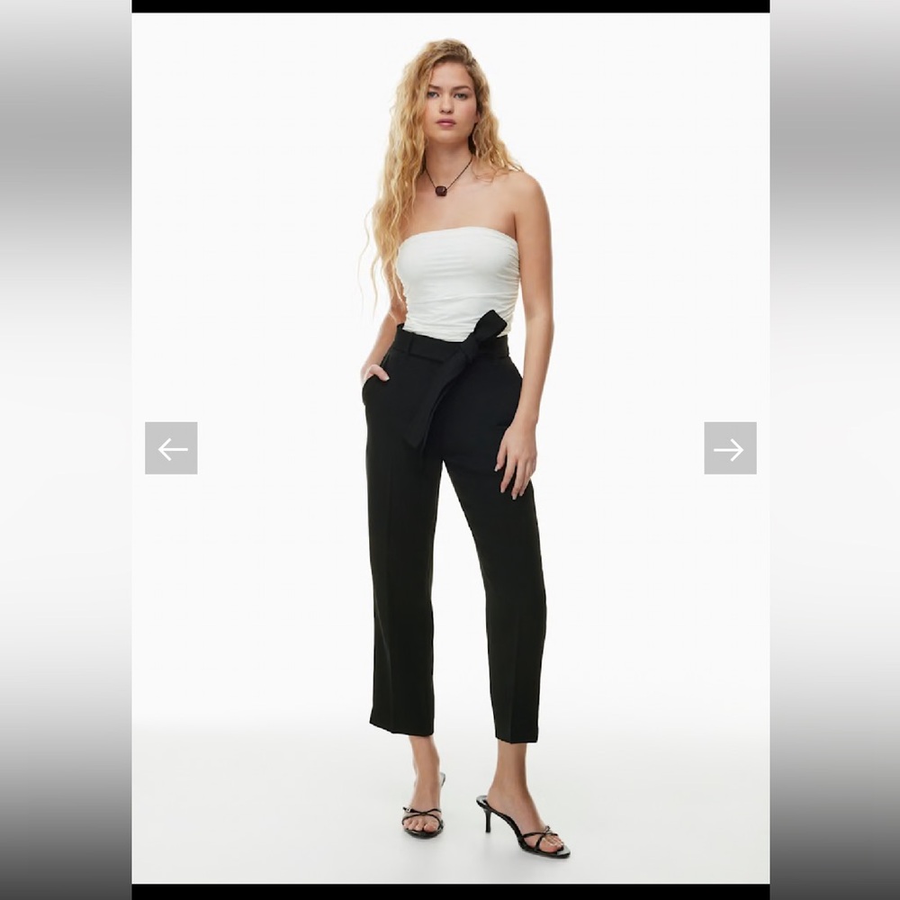Aritzia | Navy Wilfred Tie Front Pant